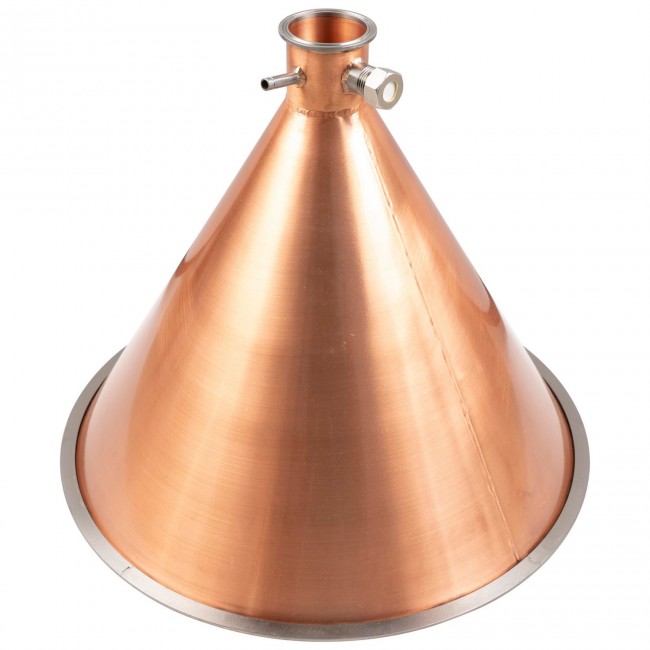 Медная конусная крышка "аламбик" D-400 CLAMP 2.0" Медная конусная крышка "аламбик" D-400 CLAMP 2.0"