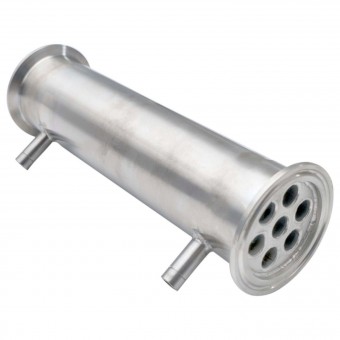 Холодильник кожухотрубный 300 мм. CLAMP 2,0" AISI штуцер 10 мм. Холодильник кожухотрубный 300 мм. CLAMP 2,0" AISI штуцер 10 мм.