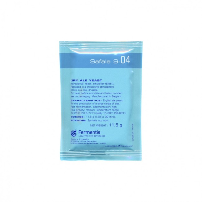Акция! Дрожжи пивные Fermentis "S-04 Safale" 11,5 гр. (верховое) 03.2026г. Акция! Дрожжи пивные Fermentis "S-04 Safale" 11,5 гр. (верховое) 03.2026г.