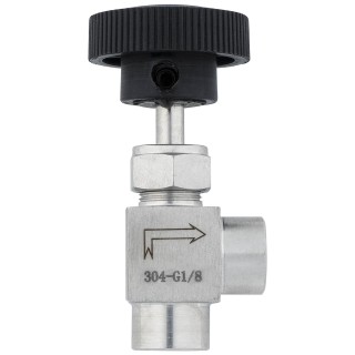 Кран игольчатый угловой ВР-ВР 1/8" нерж. Кран игольчатый угловой ВР-ВР 1/8" нерж.