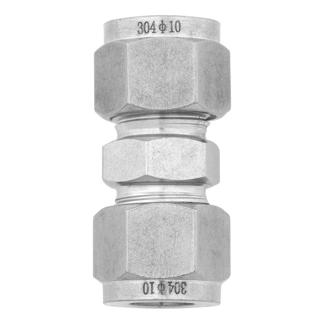 Переходник прямой обжимной проходной под трубку 10 мм. нерж. Переходник прямой обжимной проходной под трубку 10 мм. нерж.