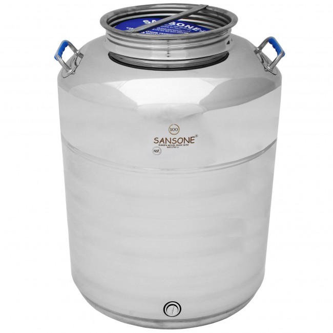 Бочка с краном Евро 100 л нерж. Бочка с краном Евро 100 л нерж.