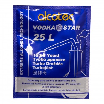 Дрожжи спиртовые "Alcotec Vodka Star Turbo" 66 гр. Дрожжи спиртовые "Alcotec Vodka Star Turbo" 66 гр.