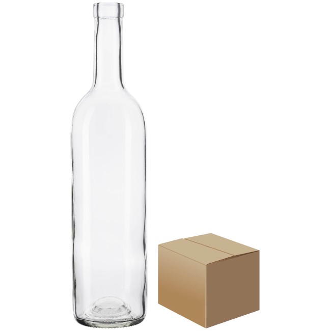 Бутылка "Бордо" бесцветная 0,75 л. коробка Бутылка "Бордо" бесцветная 0,75 л. коробка