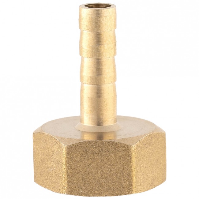 Штуцер ёлочка ВР 3/8" латунь 6 мм. Штуцер ёлочка ВР 3/8" латунь 6 мм.