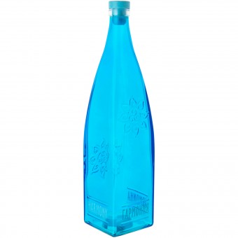 Бутылка декоративная с пробкой "Гармония" голубая 1 л Бутылка декоративная с пробкой "Гармония" голубая 1 л