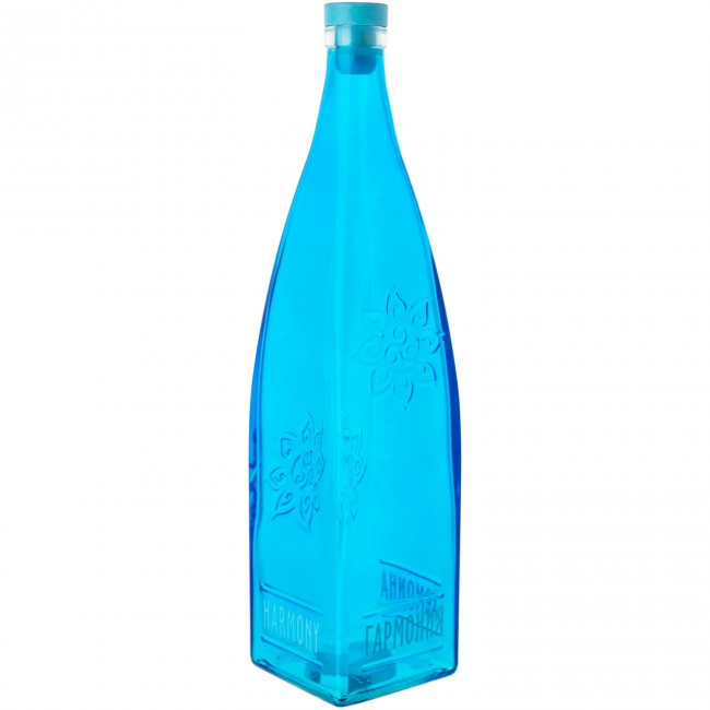 Бутылка декоративная с пробкой "Гармония" голубая 1 л Бутылка декоративная с пробкой "Гармония" голубая 1 л