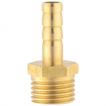 Штуцер ёлочка НР 1/4" латунь 6 мм. Штуцер ёлочка НР 1/4" латунь 6 мм.