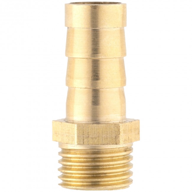 Штуцер ёлочка НР 1/4" латунь 10 мм. 