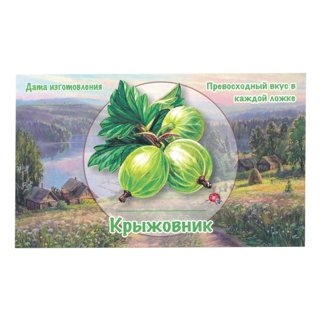 Этикетка самоклеящаяся "Крыжовник" 100*60 мм Этикетка самоклеящаяся "Крыжовник" 100*60 мм