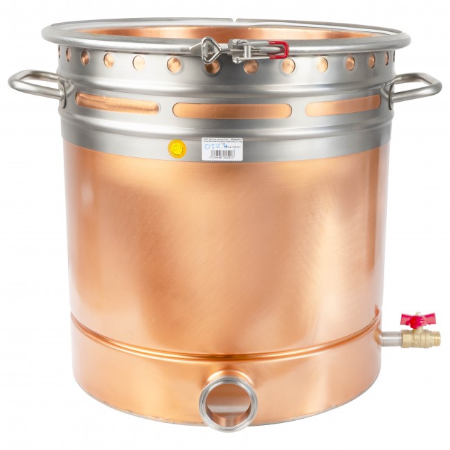 Куб ХД-37/ун maxima (D360) медный с индукционным дном с Clamp 2.0" под ТЭН Куб ХД-37/ун maxima (D360) медный с индукционным дном с Clamp 2.0" под ТЭН