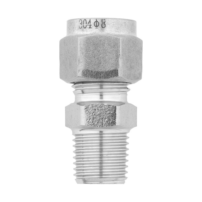 Переходник НР 1/4 под трубку 8 мм. нерж. Переходник НР 1/4 под трубку 8 мм. нерж.