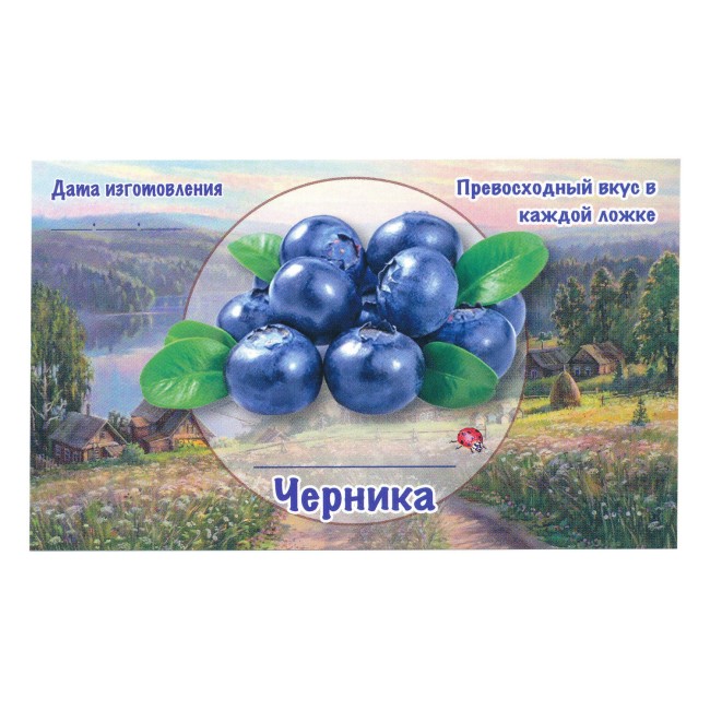 Этикетка самоклеящаяся "Черника" 100*60 мм Этикетка самоклеящаяся "Черника" 100*60 мм