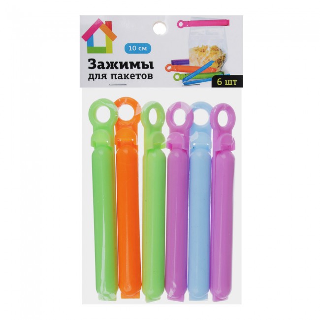 Зажимы для пакетов 6 шт. Зажимы для пакетов 6 шт.