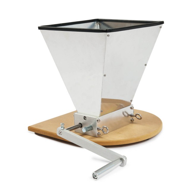 Мельница для солода двухвальцовая нерж. на подставке Мельница для солода двухвальцовая нерж. на подставке