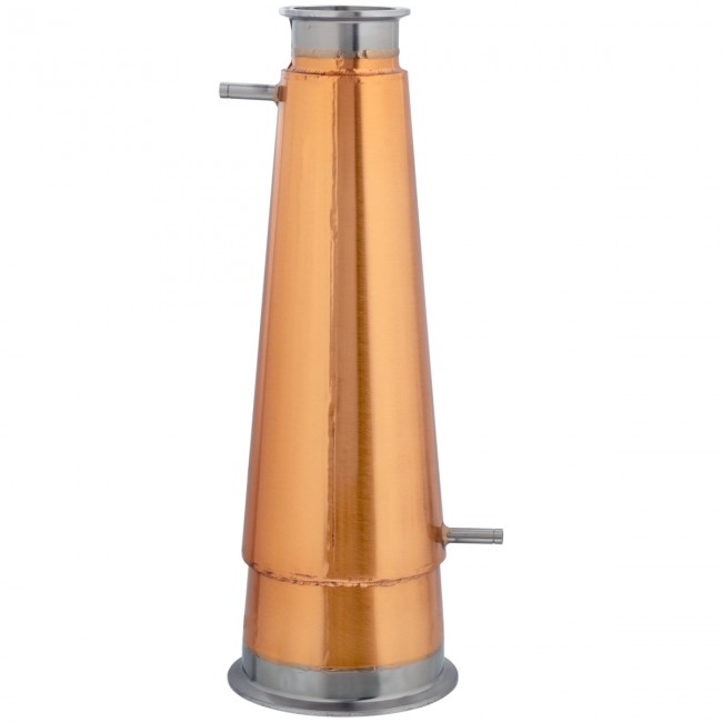 Конус "Аламбик 21" с рубашкой укрепления, медь с соединением CLAMP 2.0" Конус "Аламбик 21" с рубашкой укрепления, медь с соединением CLAMP 2.0"