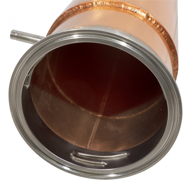 Конус "Аламбик 21" с рубашкой укрепления, медь с соединением CLAMP 2.0" Конус "Аламбик 21" с рубашкой укрепления, медь с соединением CLAMP 2.0"