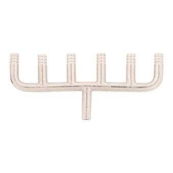 Разветвитель 1*6 PORT 7,3 мм анодированная латунь  Разветвитель 1*6 PORT 7,3 мм анодированная латунь