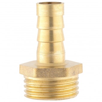 Штуцер ёлочка НР 1/2" латунь 10 мм. 
