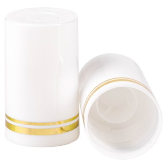 Колпачок полимерный 59 мм белый золотые кольца Колпачок полимерный 59 мм белый золотые кольца